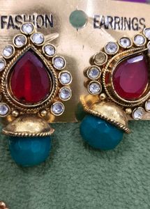 Red Stone Statement Necklace