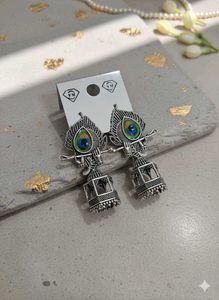 Peacock Jhumka Earrings For Women