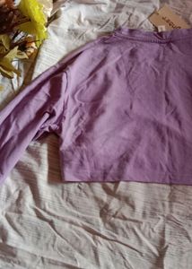 Lavender Long Sleeve Crop Top 💜