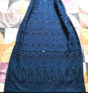 Elegant Blue Embroidered Kurta