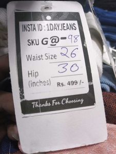 G@98 Size-26 Straight Jeans