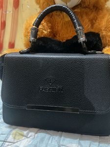 Black Structured Handbag