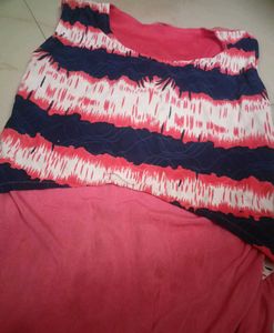 Casual Pink &amp; Navy Dress