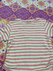 Striped Drawstring T-Shirt