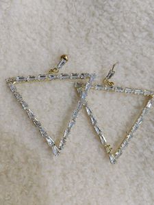 Triangle Crystal Earrings
