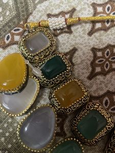 Multicolour Kundan set