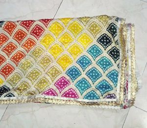 Multi Colour Silk Dupatta