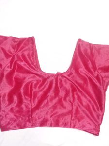 Pink Saree &amp; Blouse Set