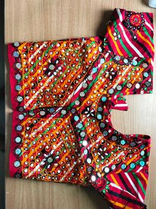 Pure Cotton Ethnic Skirt With Adjustable Blouse
