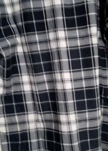 Plaid Flannel Black And White Check Shilrt🖤