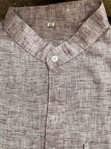 Khadi Kurta Shirt Lavender Shade