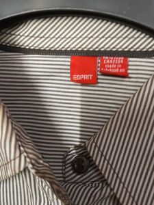 Striped Oversized Button-Down Shirt