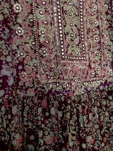 Party Wear Anarkali Set With Side Slit