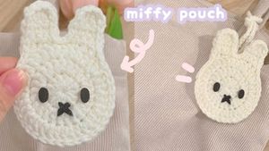 Crochet Miffy Pouch Charm
