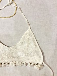 Crochet Halter Top with Tassels