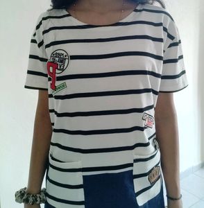 Everyday casual Tshirt dress with patches 😍