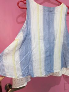 White And Blue Top