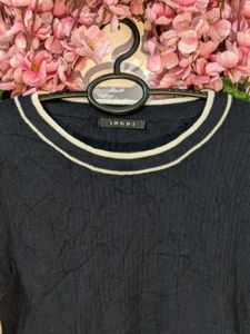 Navy Blue Woolen Top