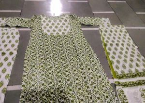 Premium Cambric Cotton Kurta Pant Dupatta Set