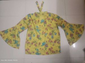 Floral Print Yellow Top