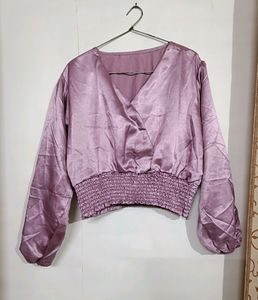 Shine Silk Party Wear Top For Women