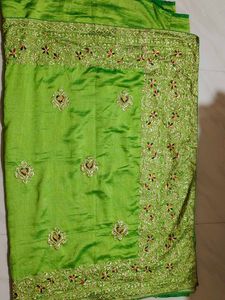 Green Embroidered Saree🎊🎊🎉🥳