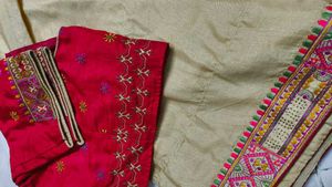 Embroidered Ethnic Border Fabric