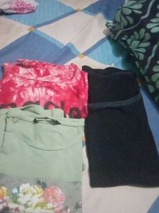 2 Crop Top With Black TankTop