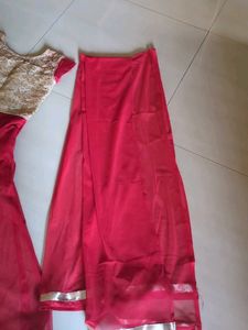 Red &amp; Gold Anarkali Suit