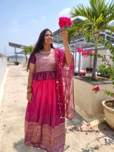 Pink & Gold Lehenga Choli