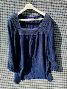 Blue Long Sleeve Top