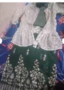 Green Embroidered Lehenga Choli