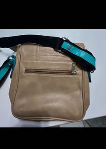 Vintage Leather &amp; Turquoise Accent Bag From Metro