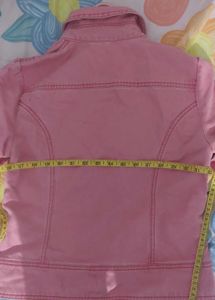 Pink Cropped Zipper Jacket