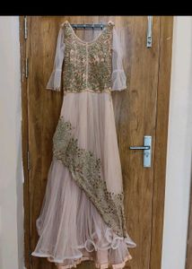Elegant Pink Embellished Gown