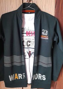 Party wear jacket with t shirt