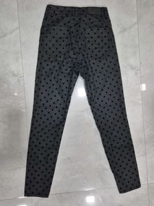 Polka Dot High-Waisted Jeans