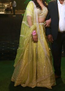 Silk full handembroidery lehenga &amp; CholiCut Blouse