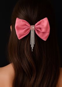Pink Bow Hair Clip