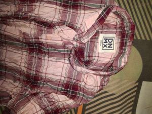 Combo Of Yellow Kurta Top And Shirt Check