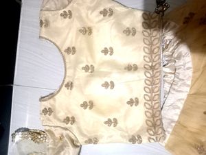 Elegant Gold Embroidered Lehenga Choli