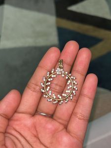 Set Of A Gold Finish Dollar &amp; Earrings