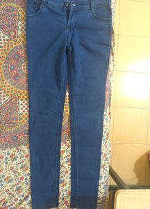 Denim dark blue jeans women