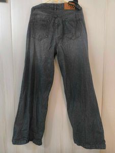 Gray Wide Leg Baggy Aesthetic Denims🦢