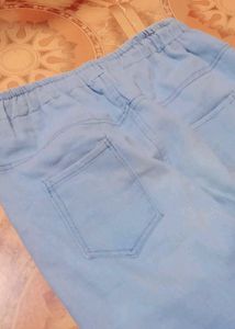Blue Graphic Print Shorts