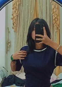 Blue Cropped T-Shirt