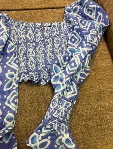 Printed Blue Top 💙