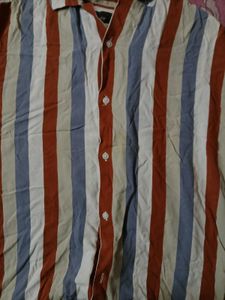 Striped Short Sleeve Button-Down