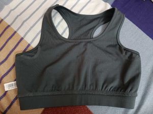 Charcoal Workout Bra By Clovia