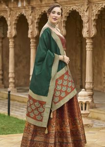 Silk Lehenga,Dupatta and Unstitched blouse